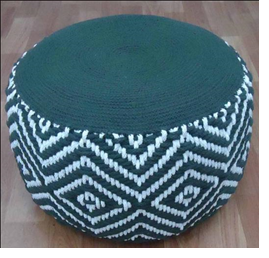 Knitted and woven poufs