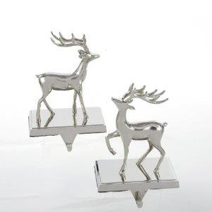 Christmas Metal Stocking Holder And Wreath Hangers — Seasonal & Christmas